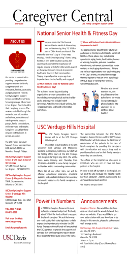 FCSC Newsletter â Caregiver Central: May 2015