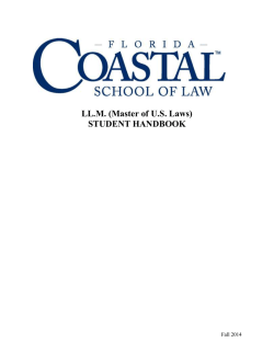 LL.M. (Master of US Laws) STUDENT HANDBOOK