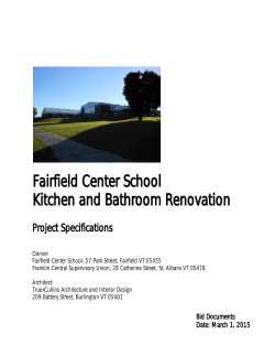 Fairfield Center School Kitchen and Bathroom Renovation