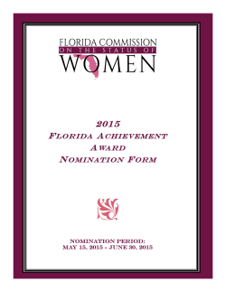 the 2015 nomination form - Florida Commission on the Status of