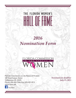 2016 Nomination Form - Florida Commission on the Status of Women