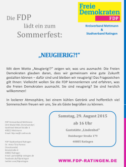 Sommerfest: - FDP
