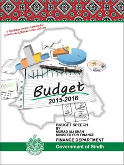 budget speech 2015-16 - Finance Department