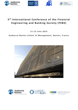 Programme - 5th International Conference of the Financial
