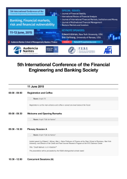 5th International Conference of the Financial Engineering and