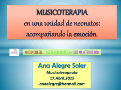Ana Alegre - Musicoterapia en una unidad de neonatos