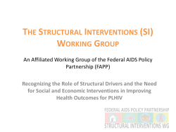 The Structural Interventions Working Group