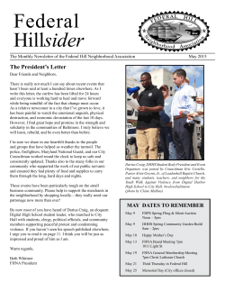 May - Federal Hill Neighborhood Association