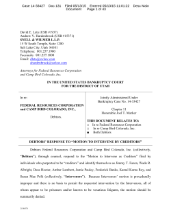 131 - Federal Resources Corp