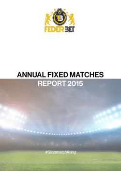 ANNUAL FIXED MATCHES REPORT 2015