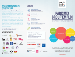 Plaquette de pr&Atilde;&copy;sentation Paris Mix Group`Emploi
