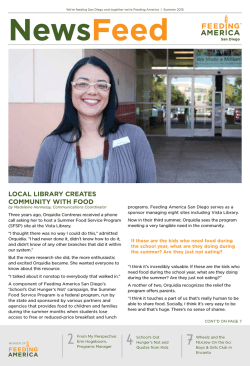Summer 2015 - Feeding America San Diego