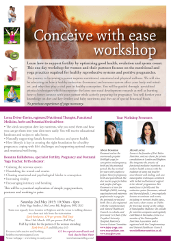 Conceive with ease workshop