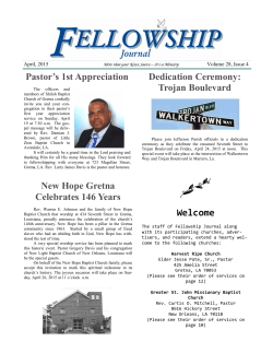 April 2015 - Fellowship Journal