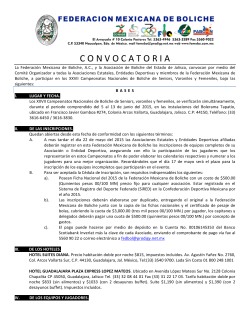 Convocatoria - FederaciÃ³n Mexicana de Boliche