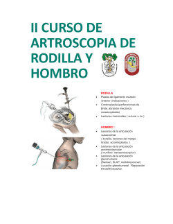 II CURSO DE ARTROSCOPIA DE RODILLA Y HOMBRO