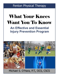 What Your Knees Want You To Know