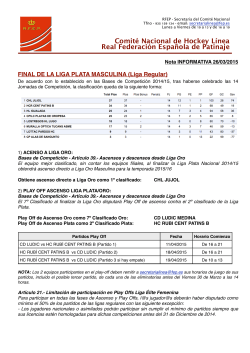 InformaciÃ³n Liga Plata Masculina - Final Liga