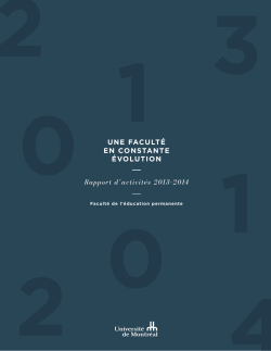 DÃ©couvrez notre rapport d`activitÃ©s 2013-2014