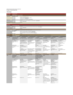 Schedule Program.xlsx - International SÃ¡ndor Ferenczi Conference