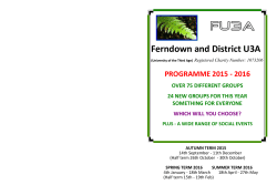 Ferndown U3A programme 2015-2016