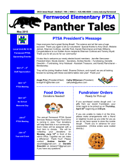 May Panther Tales Newsletter - Fernwood Elementary School PTSA