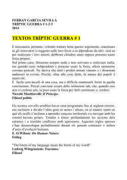 Textos del TrÃ­ptic âGuerra #1,2,3â.
