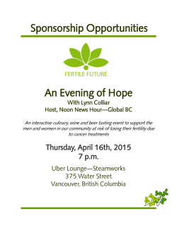 An Evening of Hope Sponsorship Opportunities