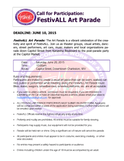 Call for Participation: FestivALL Art Parade