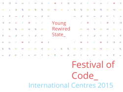the info pack - Festival of Code 2015