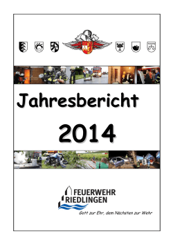 Jahresbericht - Feuerwehr Riedlingen