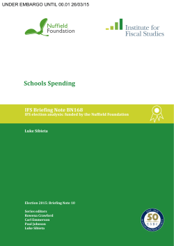 Institute for Fiscal Studies report