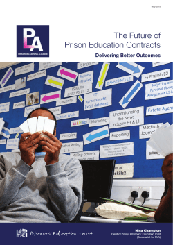 The Future of Prison Education Contracts, Delivering