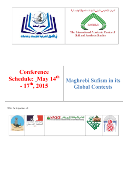 English Schedule - Fez International Conference