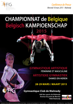 Championnats de Belgique GAF/GAM : Dossier de presse