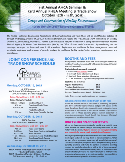 joint conferenceand trade show schedule