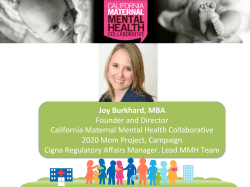 Emerging Considerations in Maternal Mental Health