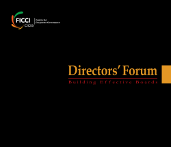 Articles on Directors` Forum - FICCI | Centre for Corporate Governance