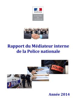 Rapport du MÃ©diateur interne de la Police nationale