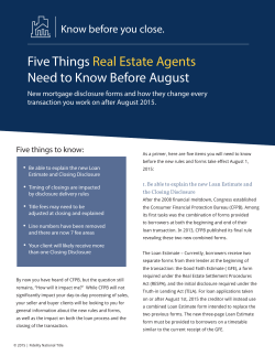 Five Things Real Estate Agents Need to Know Before August