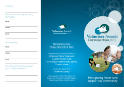 Oranmore Maree 2015 Volunteer Awards application form