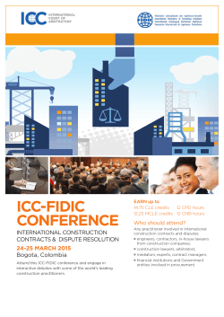 ICC-FIDIC CONFERENCE - International Chamber of Commerce