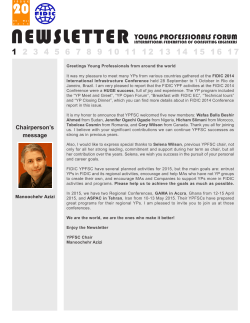 NEWSLETTER YOUNG PROFESSIONALS FORUM