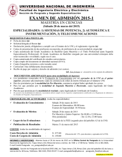Examen de AdmisiÃ³n 2015-2 - Facultad de IngenierÃ­a ElÃ©ctrica y