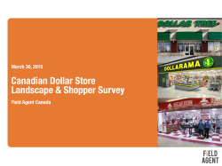 Canadian Dollar Store Landscape & Shopper Survey