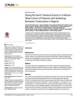 Doing No Harm? Adverse Events in a Nation