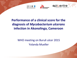 Performance of a clinical score for the diagnosis of Mycobacterium