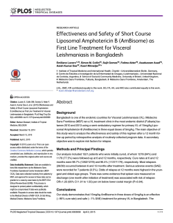 Effectiveness and Safety of Short Course Liposomal Amphotericin B