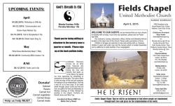 Our Sunday 04-05-15 Announcements