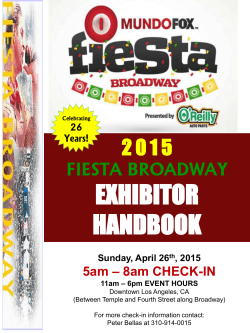 Sponsor Handbook - Fiesta Broadway